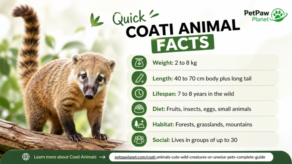 coati animals wild nature habitat Central South America